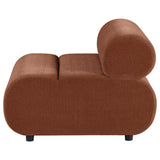 Byrne Rust Velvet Upholstered Armless Chair from Coaster - Luna Furniture