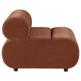 Byrne Rust Velvet Upholstered Armless Chair from Coaster - Luna Furniture