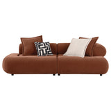 Byrne Rust 105-inch Velvet Modular Bumper Sectional Sofa from Coaster - Luna Furniture
