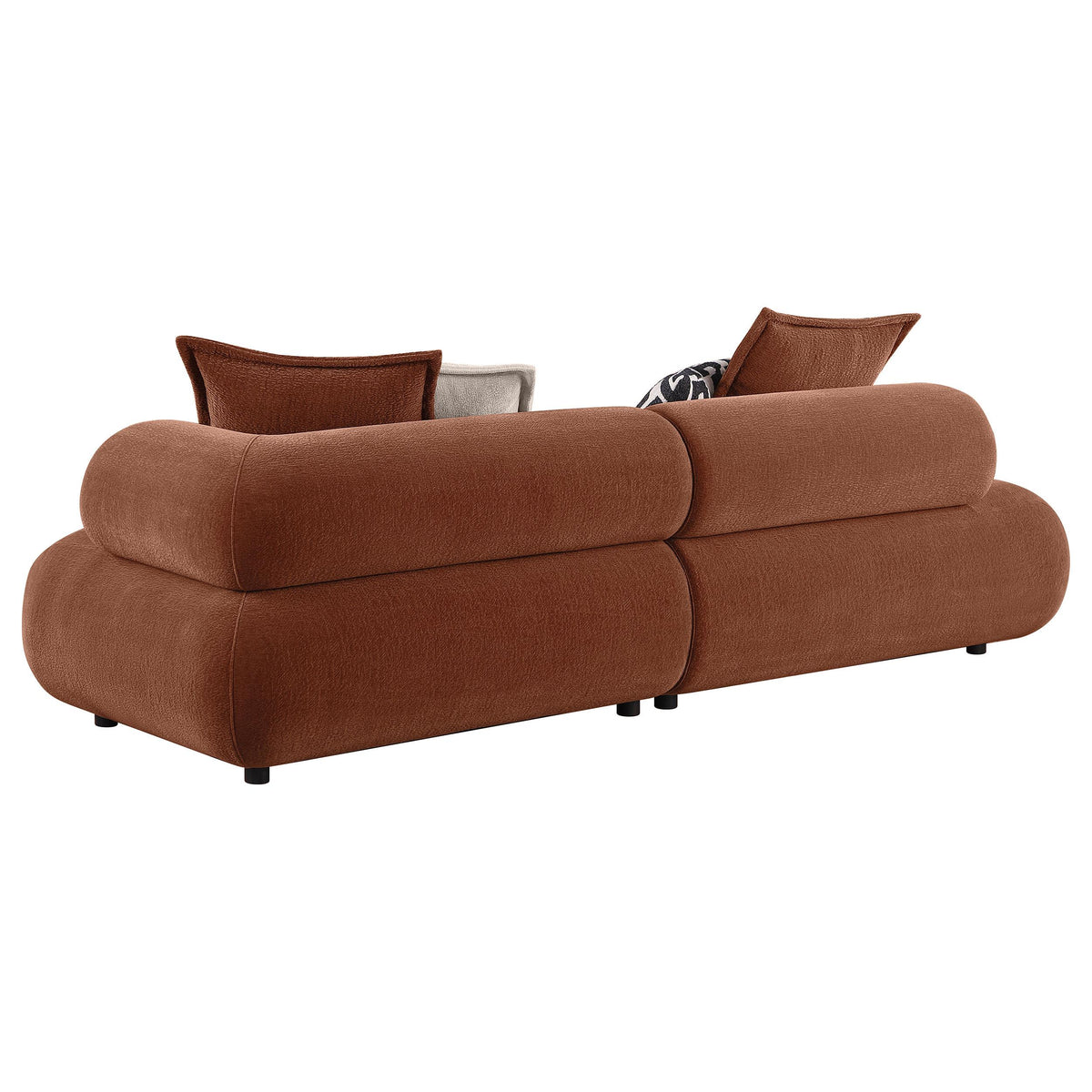 Byrne Rust 105-inch Velvet Modular Bumper Sectional Sofa from Coaster - Luna Furniture