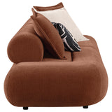 Byrne Rust 105-inch Velvet Modular Bumper Sectional Sofa from Coaster - Luna Furniture
