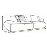 Byrne Rust 105-inch Velvet Modular Bumper Sectional Sofa from Coaster - Luna Furniture