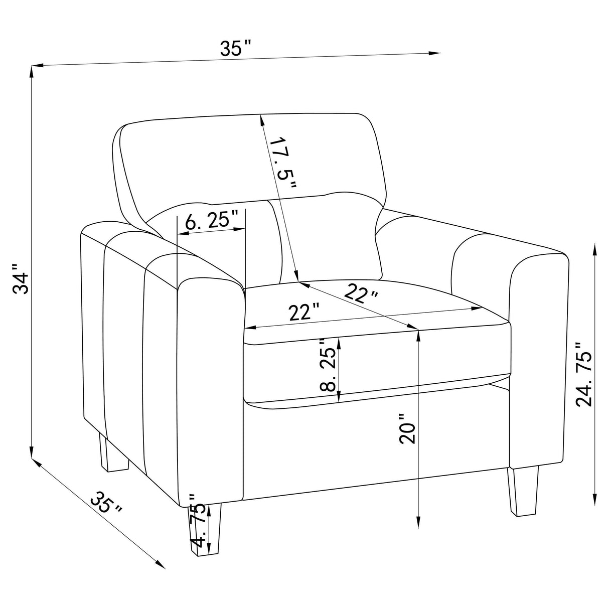 Scotland 3-piece Faux Leather Upholstered Sofa Set Brown from Coaster - Luna Furniture