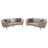 Ellorie Beige 2-Piece Upholstered Curved Sofa Set from Coaster - Luna Furniture