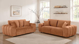 Burnett Chenille Upholstered Wide Arm Loveseat Burnt Orange from Coaster - Luna Furniture