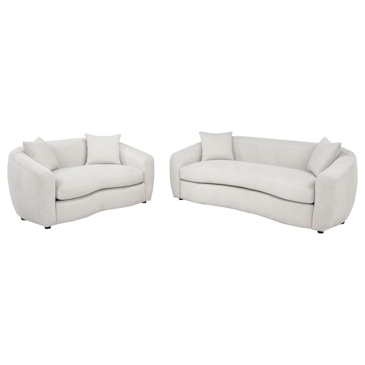 Isabella Sand 2-piece Fabric Upholstered Sofa Set from Coaster - Luna Furniture
