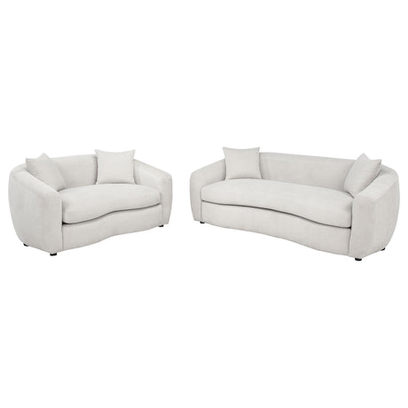 Isabella Sand 2-piece Fabric Upholstered Sofa Set from Coaster - Luna Furniture