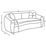 Isabella Sand 2-piece Fabric Upholstered Sofa Set from Coaster - Luna Furniture
