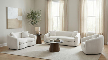 Isabella Sand 3-piece Fabric Upholstered Living Room Set from Coaster - Luna Furniture