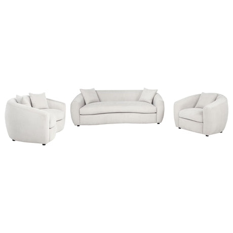 Isabella Sand 3-piece Fabric Upholstered Living Room Set from Coaster - Luna Furniture