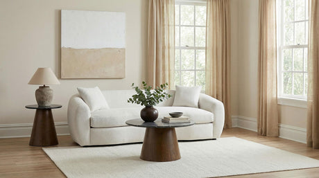 Isabella Sand Fabric Upholstered Sofa from Coaster - Luna Furniture