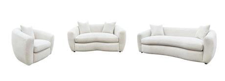 Isabella Sand 3-piece Fabric Upholstered Living Room Set from Coaster - Luna Furniture