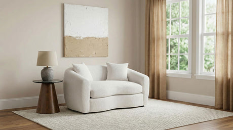 Isabella Sand Fabric Upholstered Loveseat from Coaster - Luna Furniture