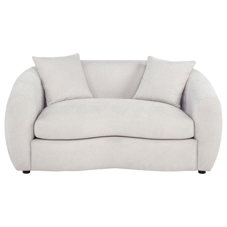 Isabella Sand Fabric Upholstered Loveseat from Coaster - Luna Furniture