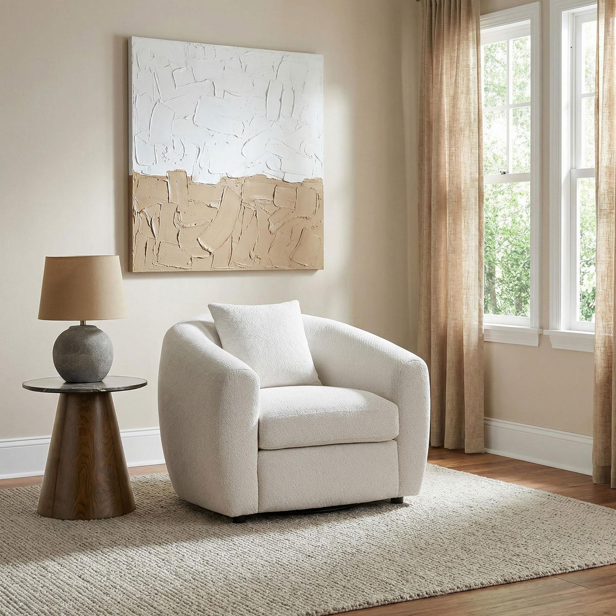 Isabella Sand Fabric Upholstered Accent Chair from Coaster - Luna Furniture