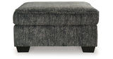 Lonoke Gunmetal Chair and Ottoman from Ashley - Luna Furniture