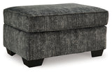 Lonoke Gunmetal Oversized Chair and Ottoman from Ashley - Luna Furniture