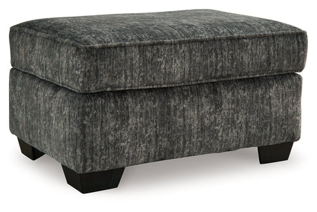 Lonoke Gunmetal Oversized Chair and Ottoman from Ashley - Luna Furniture