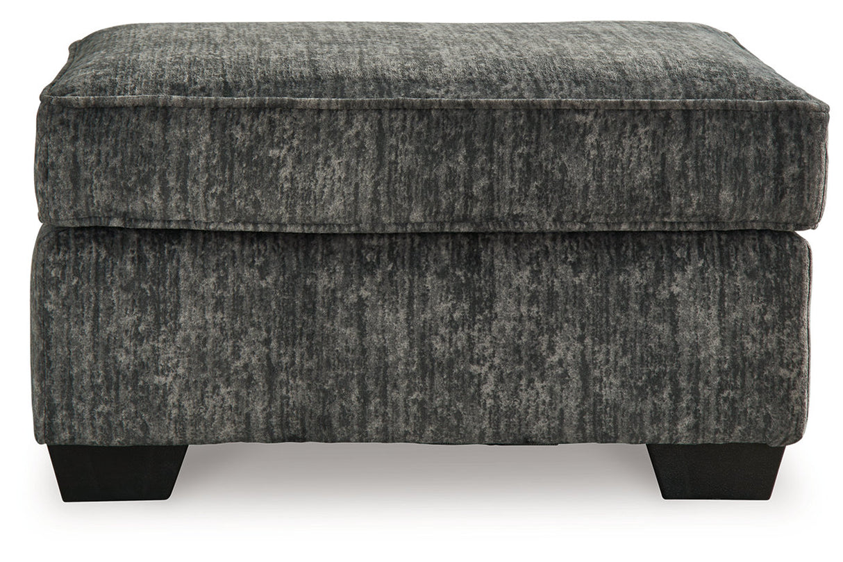 Lonoke Gunmetal Oversized Chair and Ottoman from Ashley - Luna Furniture