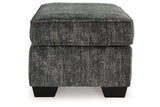 Lonoke Gunmetal Oversized Chair and Ottoman from Ashley - Luna Furniture