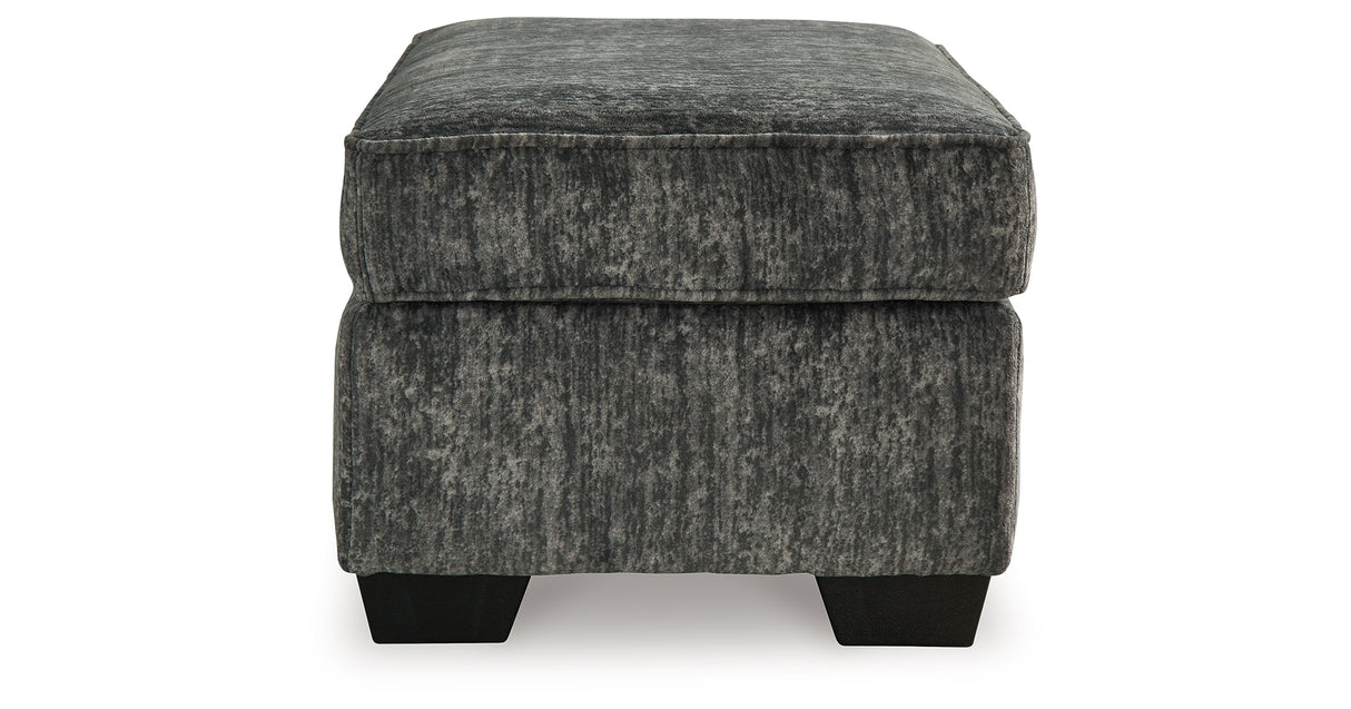 Lonoke Gunmetal Ottoman from Ashley - Luna Furniture