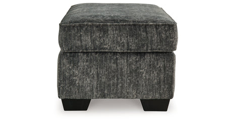 Lonoke Gunmetal Ottoman from Ashley - Luna Furniture