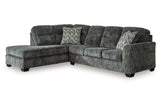 Lonoke Gunmetal 2-Piece LAF Chaise Sectional from Ashley - Luna Furniture