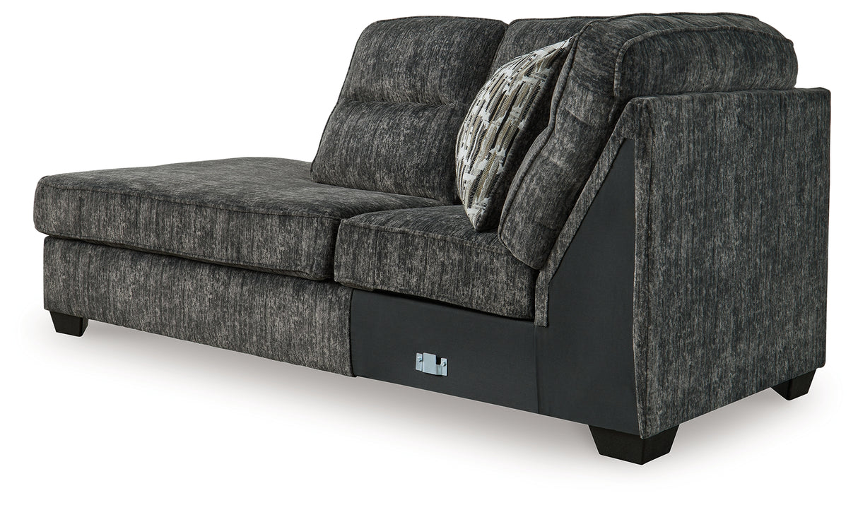 Lonoke Gunmetal 2-Piece Sectional with Ottoman from Ashley - Luna Furniture