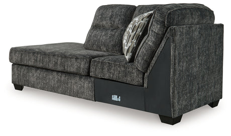 Lonoke Gunmetal 2-Piece Sectional with Ottoman from Ashley - Luna Furniture