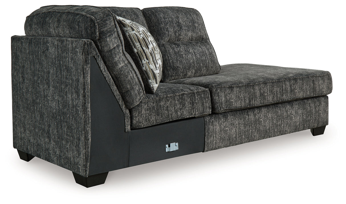 Lonoke Gunmetal 2-Piece Sectional with Ottoman from Ashley - Luna Furniture