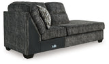 Lonoke Gunmetal 2-Piece Sectional with Ottoman from Ashley - Luna Furniture