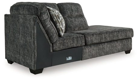 Lonoke Gunmetal 2-Piece Sectional with Ottoman from Ashley - Luna Furniture