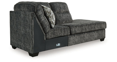 Lonoke Gunmetal 2-Piece Sectional, Oversized Chair and Ottoman from Ashley - Luna Furniture