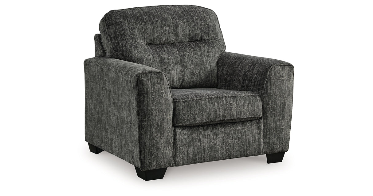 Lonoke Gunmetal 2-Piece Sectional, Oversized Chair and Ottoman from Ashley - Luna Furniture