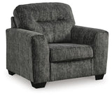 Lonoke Gunmetal Oversized Chair and Ottoman from Ashley Furniture - Luna Furniture