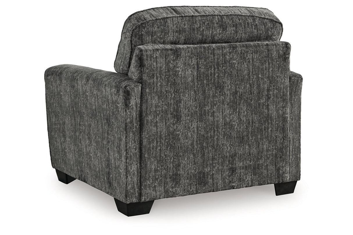 Lonoke Gunmetal Oversized Chair and Ottoman from Ashley - Luna Furniture