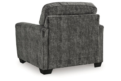 Lonoke Gunmetal Oversized Chair and Ottoman from Ashley - Luna Furniture