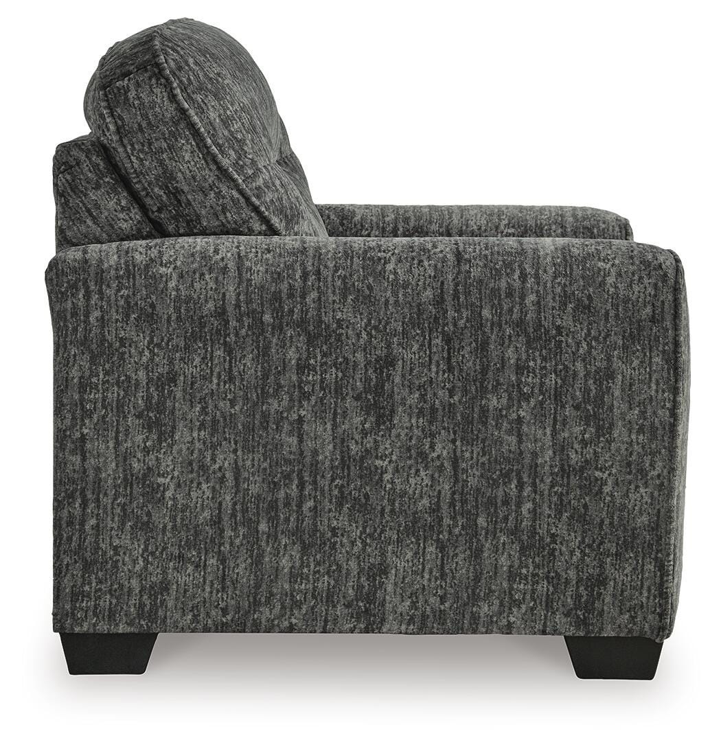 Lonoke Gunmetal Sofa, Loveseat and Oversized Chair from Ashley - Luna Furniture