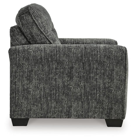 Lonoke Gunmetal Sofa, Loveseat and Oversized Chair from Ashley - Luna Furniture
