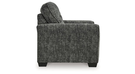 Lonoke Gunmetal Loveseat, Oversized Chair and Ottoman from Ashley Furniture - Luna Furniture