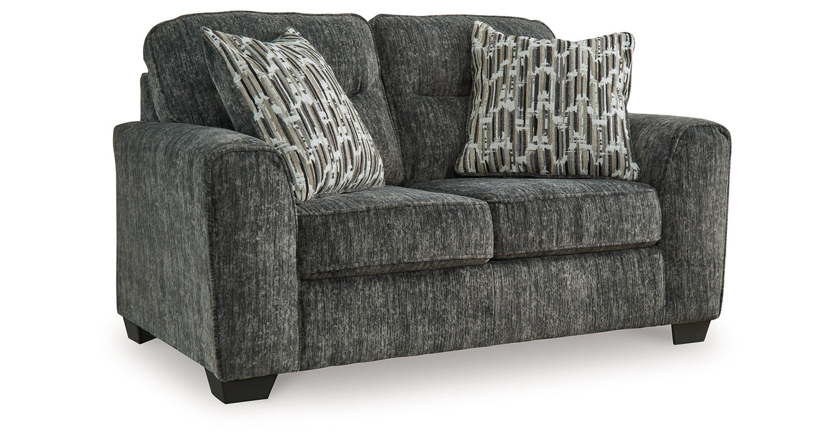 Lonoke Gunmetal 2 Loveseats and Chair from Ashley Furniture - Luna Furniture