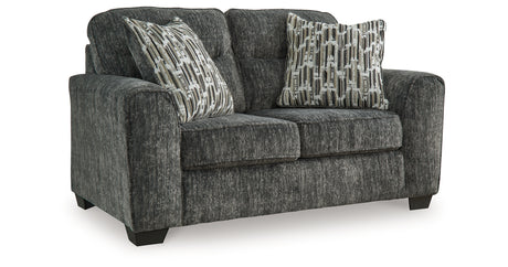Lonoke Gunmetal 2 Loveseats, Oversized Chair and Ottoman from Ashley Furniture - Luna Furniture