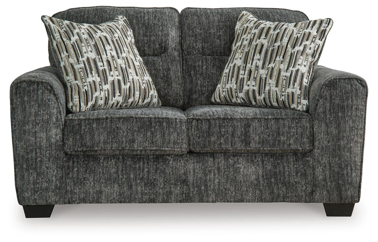 Lonoke Gunmetal Sofa, Loveseat and Oversized Chair from Ashley - Luna Furniture