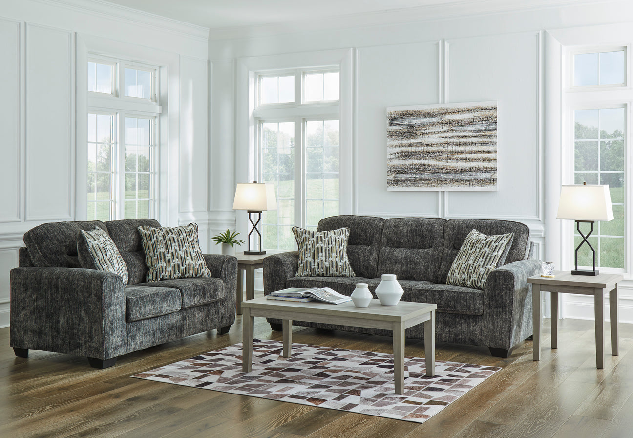Lonoke Gunmetal Living Room Set from Ashley - Luna Furniture