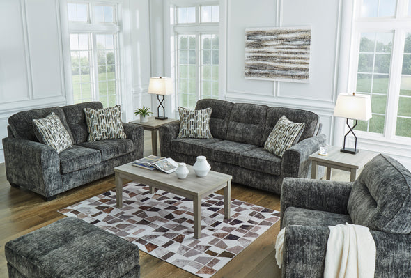 Lonoke Gunmetal Living Room Set