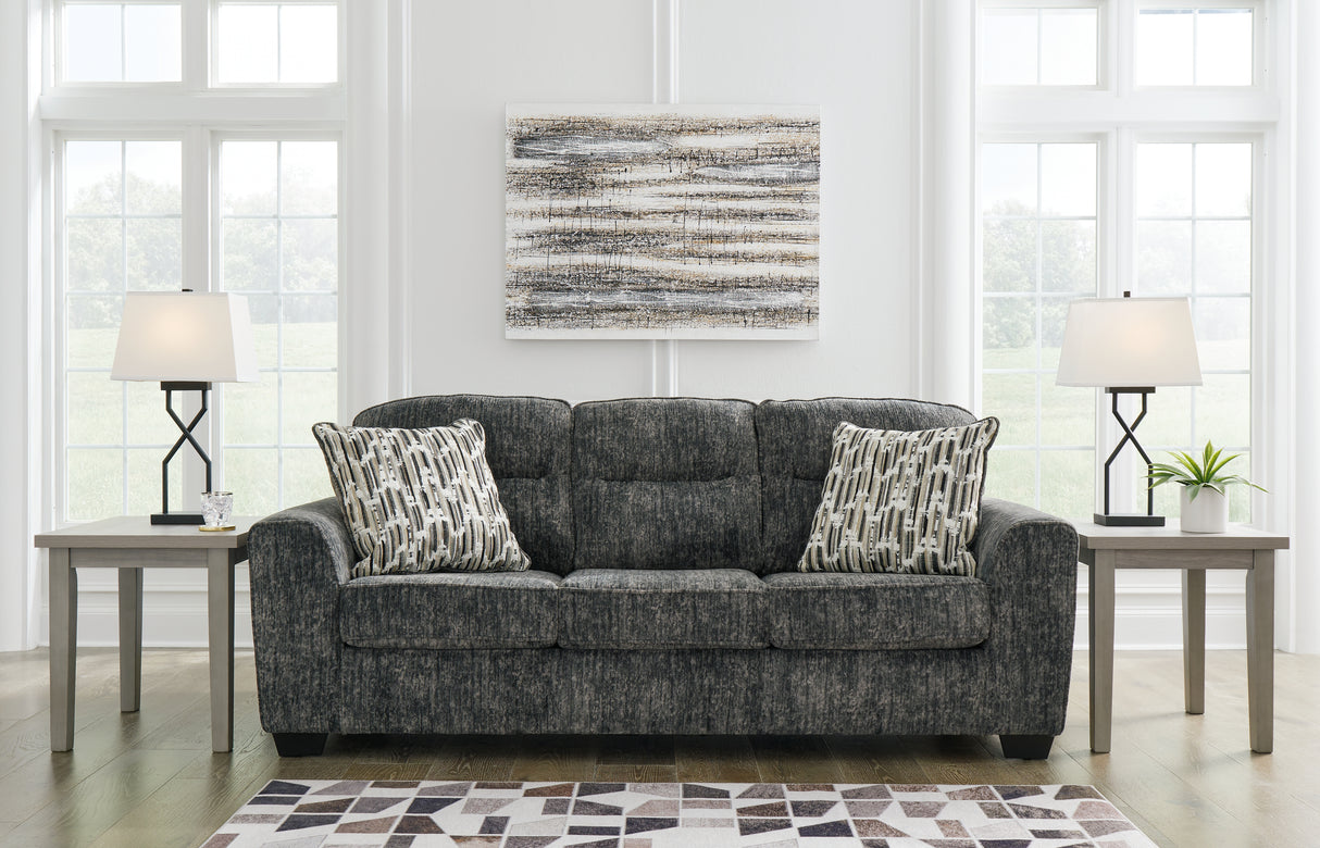 Lonoke Gunmetal Sofa, Loveseat and Oversized Chair from Ashley - Luna Furniture