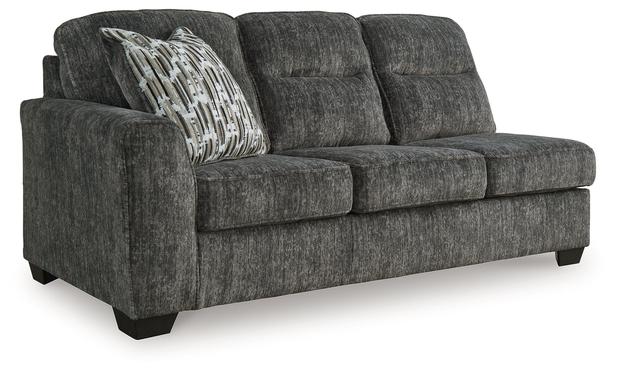 Lonoke Gunmetal 2-Piece Sectional with Ottoman from Ashley - Luna Furniture