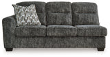 Lonoke Gunmetal 2-Piece Sectional with Ottoman from Ashley - Luna Furniture