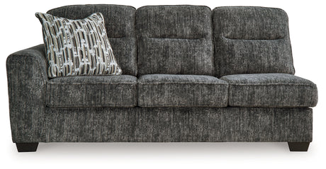 Lonoke Gunmetal 2-Piece Sectional with Ottoman from Ashley - Luna Furniture