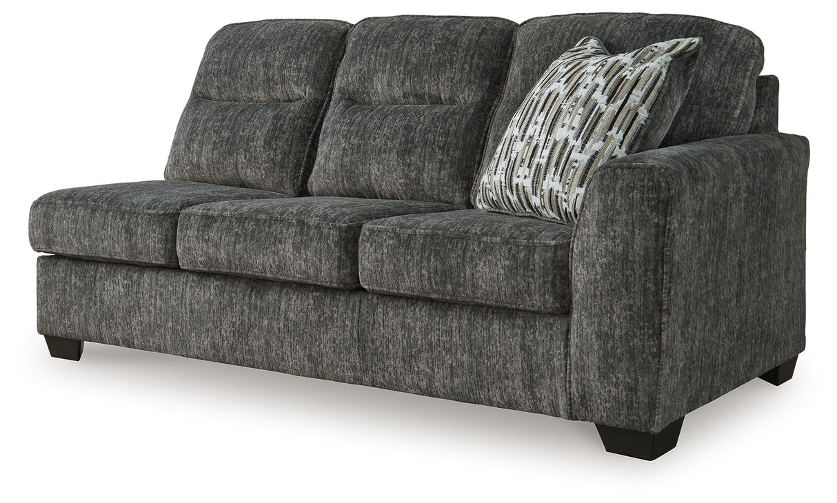 Lonoke Gunmetal 2-Piece Sectional with Ottoman from Ashley - Luna Furniture